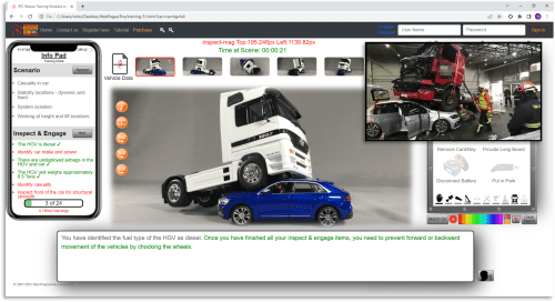Vehicle Extrication HGV v Car frontal underride Training Module